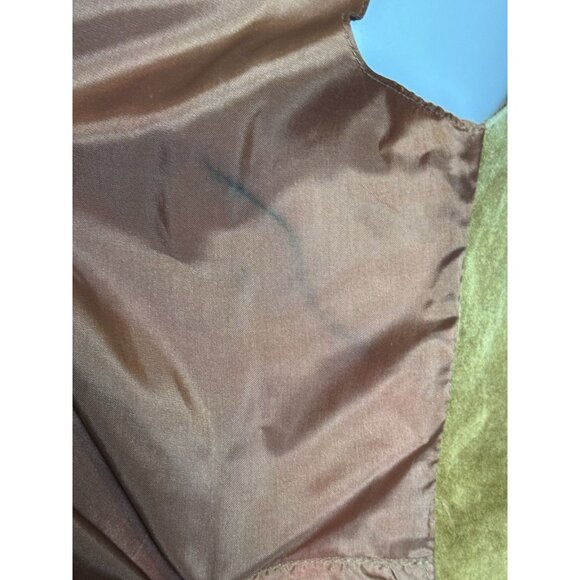 Vtg 100% leather front brown western style vest Adjustable Tie Waist festival - Picture 6 of 12